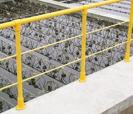 36mm 50mm FRP круглый трубный рулевой рельсовый забор из стекловолокна с открытой площадью 40%