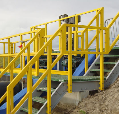 50 мм стекловолокно FRP квадратная трубка рукоятка для очистки сточных вод завода ГРП ограждение безопасности
