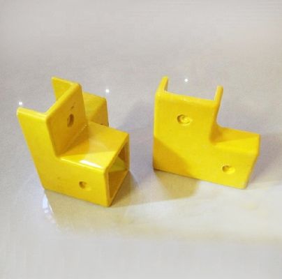 Желтый 50 мм FRP 3 Way 4 Way Fittings/Connector для квадратных круглых стекловолокнистых ограждений/аксессуаров рулевых рельсов