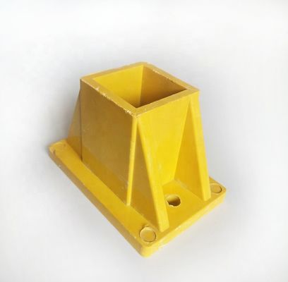 Желтый 50 мм FRP 3 Way 4 Way Fittings/Connector для квадратных круглых стекловолокнистых ограждений/аксессуаров рулевых рельсов
