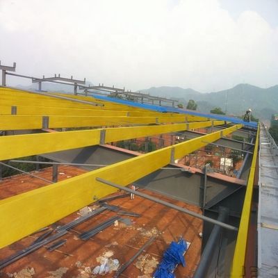 Гладкий 6m Span GRP FRP Пластмассовый Пурлин для крыши панели поддержки рамы Высокая грузоподъемность