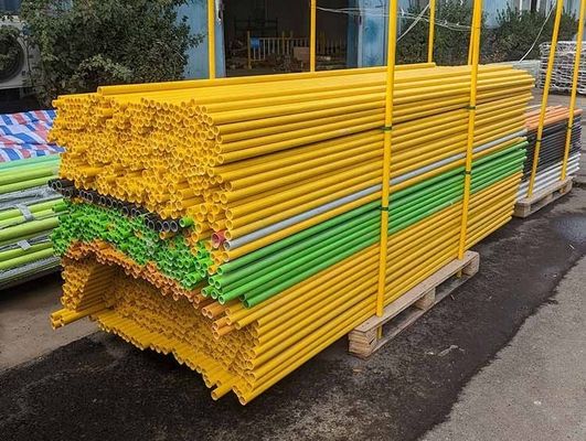 Техника Пултрузия на заказ Изолированный FRP столбик ограждения пост стекловолокнистые трубы для ограждения